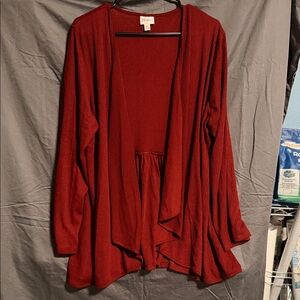 LuLaRoe Burgundy Open Front Cardigan NWOT